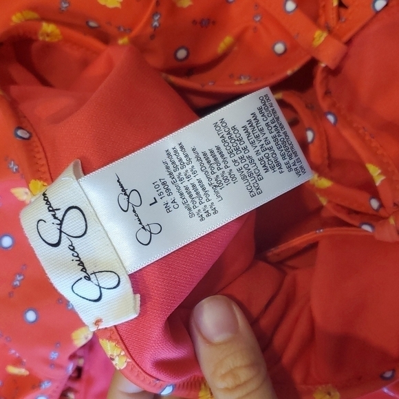 NWOT Jessica Simpson one piece boho swim sz L - Picture 5 of 5